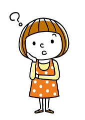 女の子：疑問、わからない