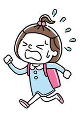 遅刻する女の子