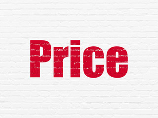 Marketing concept: Price on wall background