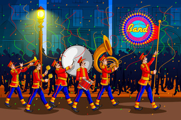 Marching Music Brass Band for festival celebration