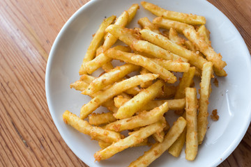 french fries on dish