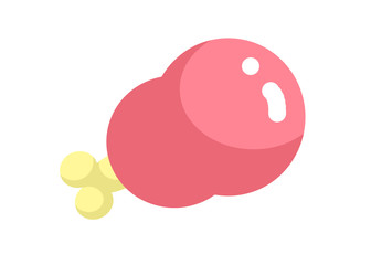 かわいいマンガ肉、白背景