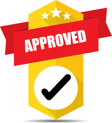 Approved yellow label and sign.