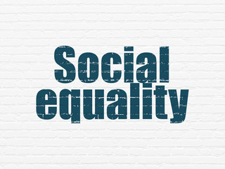 Politics concept: Social Equality on wall background