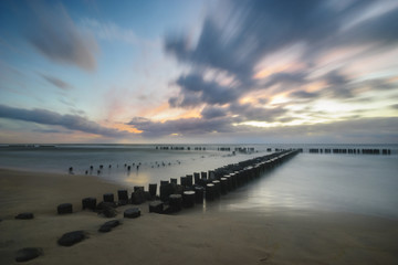 Obraz premium Seascape, sunset over the sea