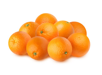 Oranges isolated on a white background.