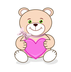 teddy bear with a pink heart
