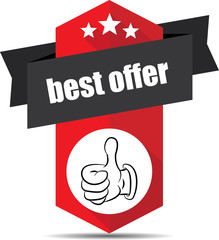 Best offer red label and sign.
