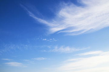 Naklejka na ściany i meble Soft clouds with blue sky