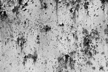 Old painted grey rusty wall detailed texture