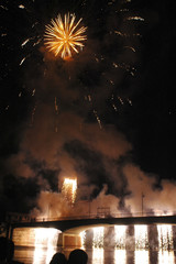 Fototapeta na wymiar Fireworks that can be used as greeting card