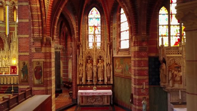 Flying from right to left to the Altar in a catholic church