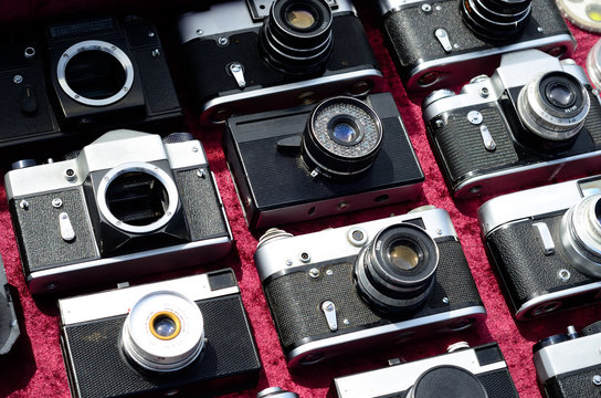 Many old cameras