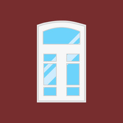 window type. For interior and exterior use. Flat style.