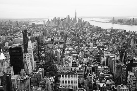 Fototapeta New York city downtown, Black and White