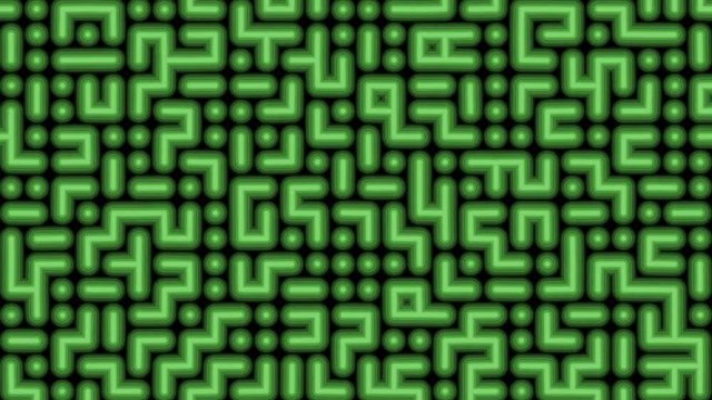 Abstract motion background in green, with an animated maze pattern.