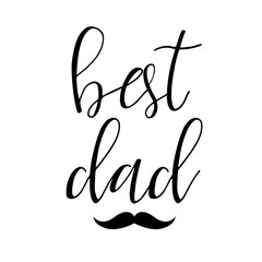 Hand lettering set of father's day ,  Hand drawn typography lettering phrase , Vector illustration on white background