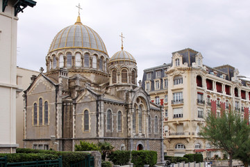 Fototapeta na wymiar russian orthodox church biarritz