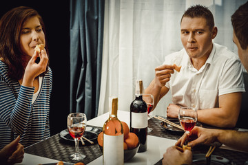 Dinner with friends.