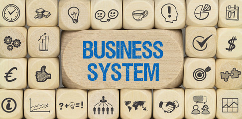 Business System / Würfel mit Symbole