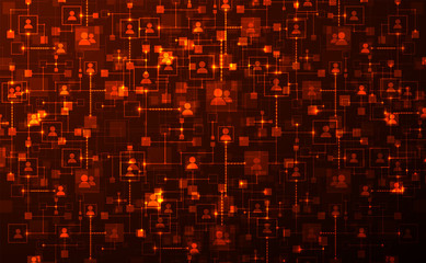 Social media vector background. Network concept.