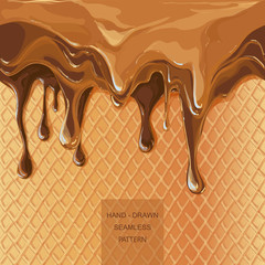 vector syrup drip pattern on cake layers