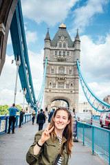 Teen girl on The Tower Bridge