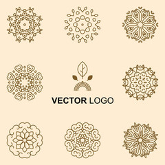 Modern stylish logo elements