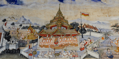 Thai mural painting art © boonsom