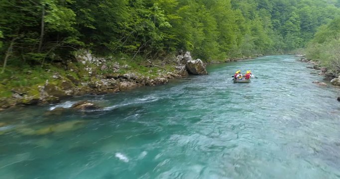 Rafting on the river Tara. Montenegro.
