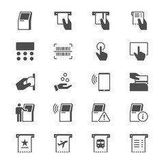 Kiosk flat icons