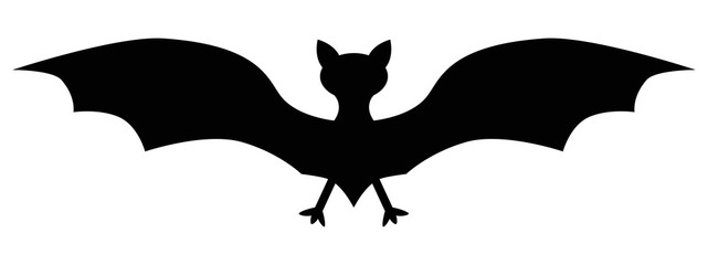 bat black icon vector