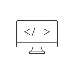 Coding outline icon