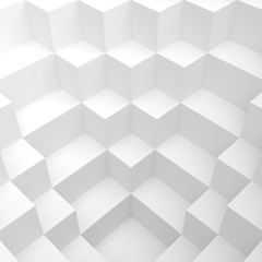  Abstract White Cube Background. #d Illustration of Minimal Web Design