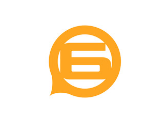Abstract Number 6 logo Symbol icon
