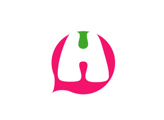 Obraz premium Abstract letter H logo design template 