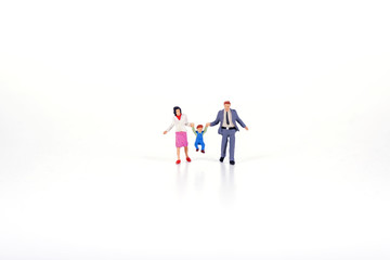 Family of people in miniature people