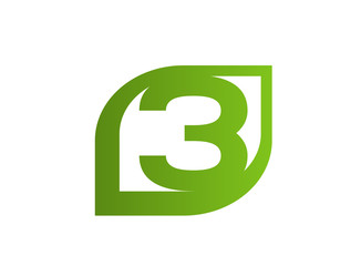 Number three 3 logo symbol design template elements
