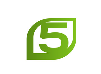 Abstract icons for number 5 logo
