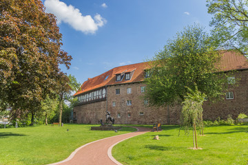 Fototapeta na wymiar Castle and garden in the historical center of Blomberg