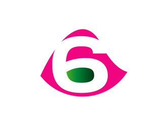 Number six 6 logo icon

