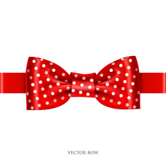 Dotted red bow.