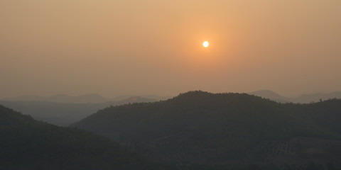 morning  sunrise winter on the twilight time