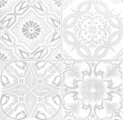 White tiles abstract background