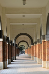 Empty school corridor