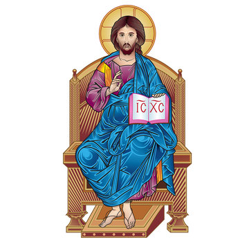 jesus on throne color