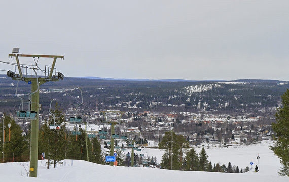 The Ounasvaara mountain skiing resort