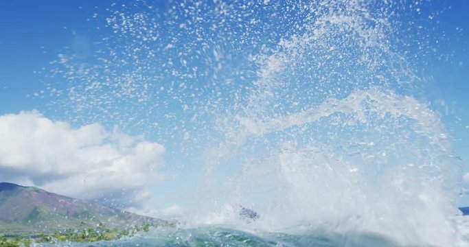 Surfer on Blue Ocean Wave