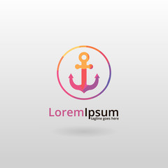 Polygonal logo. Multicolored logotype 