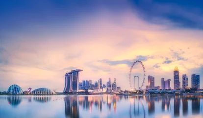 Fototapeten Hintergrund der Skyline von Singapur © boule1301